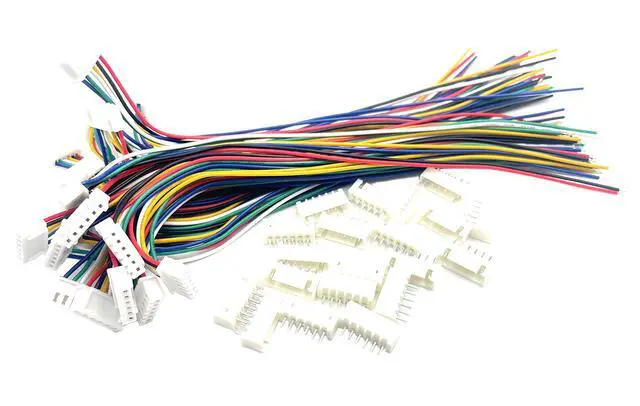 Alt view image 2 of 3 - 20 Pairs Mini Micro 6 Pin JST XH 2.54mm Cable Connector, JST XH 2.54mm Pitch 6 Pin Male Female Connector Plug with 26AWG 150mm Wires Cables, for LED Strips Lights, RC Toys, Batteries