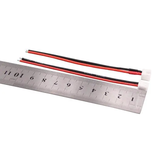 Alt view image 2 of 3 - 10pairs JST-XH 2.54mm 1S 2 Pin Balance Plug Lead Socket Male and Female Connector with 22awg 10cm Silicone Wire Cables