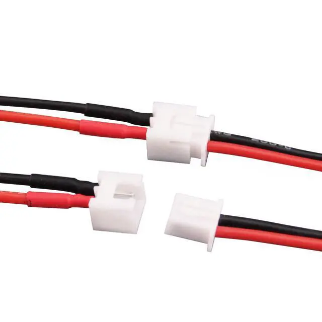 Alt view image 3 of 3 - 10pairs JST-XH 2.54mm 1S 2 Pin Balance Plug Lead Socket Male and Female Connector with 22awg 10cm Silicone Wire Cables