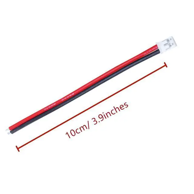 Alt view image 6 of 6 - 50PCS 25 Sets Mini Micro JST-XH 2.54mm Pitch 2 Pin Male Connector with 100mm Silicone Wire Cables and Female Socket 22AWG - 10CM