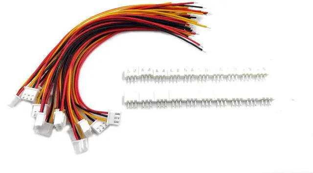 Main image of 20 Sets JST XH2.54 3Pin Wire Cable Plug Connector, XH 2.54mm Pitch 3Pins Male Female 15cm Wire Length 26AWG