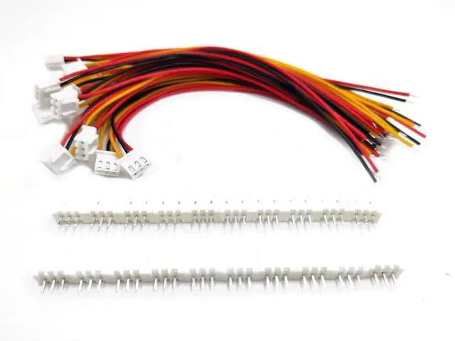Alt view image 2 of 4 - 20 Sets JST XH2.54 3Pin Wire Cable Plug Connector, XH 2.54mm Pitch 3Pins Male Female 15cm Wire Length 26AWG