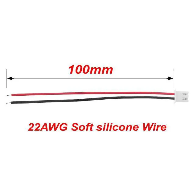 Alt view image 4 of 5 - 20 Pairs JST-XH 2.54 2Pin Connector Balance Plug Lead Socket Male and Female with 100mm Silicone Wire Cables. (2Pin)
