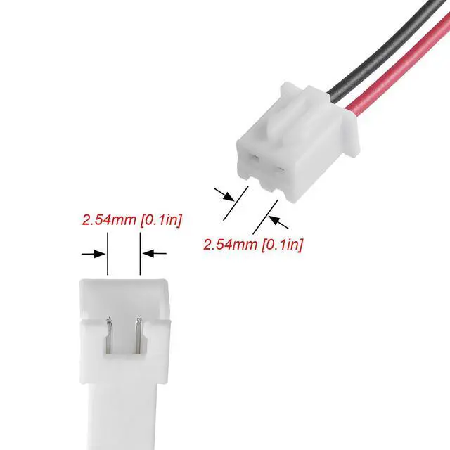 Alt view image 3 of 5 - 20 Pairs JST-XH 2.54 2Pin Connector Balance Plug Lead Socket Male and Female with 100mm Silicone Wire Cables. (2Pin)