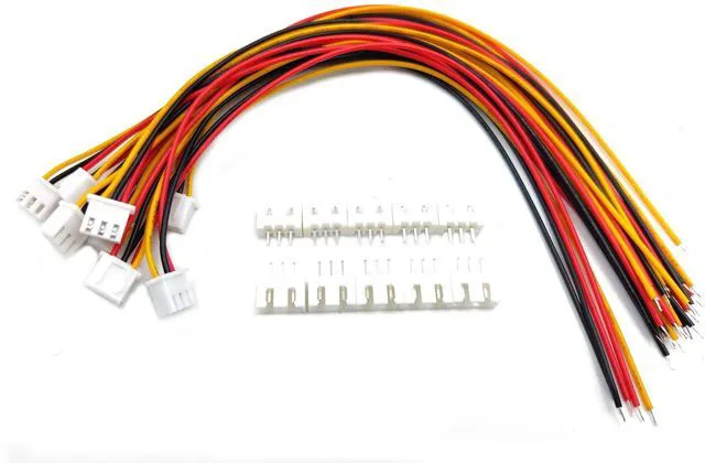 Alt view image 2 of 4 - 20 Sets Jst Xh 2.54 3 Pin Connector Plug Male with 200mm Wire & Female Connector