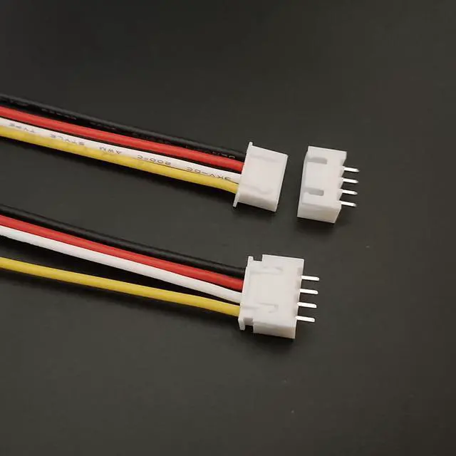 Alt view image 5 of 6 - 10 Sets Jst Xh 2.54mm 4 Pin Plug Male Connector with 150mm Soft Silicone Wire & XH2.54 4P Female Connector