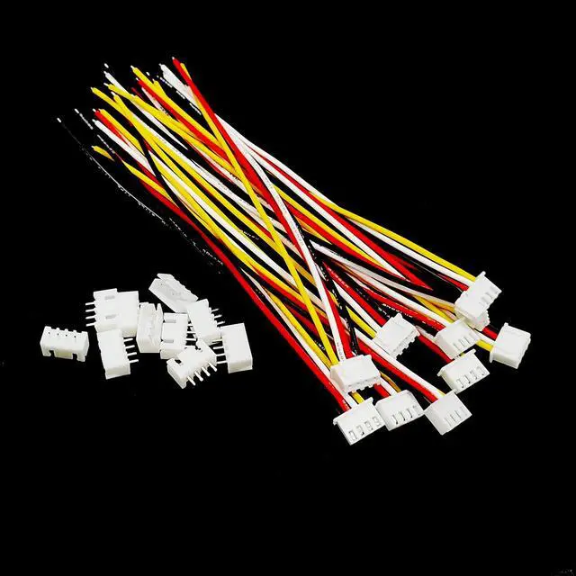 Alt view image 4 of 6 - 10 Sets Jst Xh 2.54mm 4 Pin Plug Male Connector with 150mm Soft Silicone Wire & XH2.54 4P Female Connector