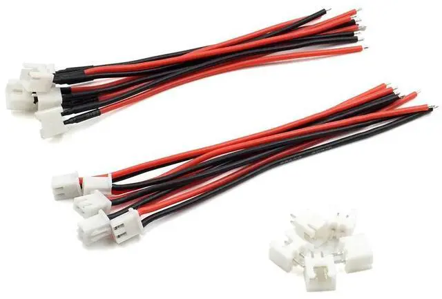 Alt view image 2 of 5 - 5 Pairs JST-XH 2.54mm 1S 2 Pin Balance Plug Lead Socket Male and Female Connector with 10cm Silicone Wire Cables for Woodland Just Plug Lights 3D Printer