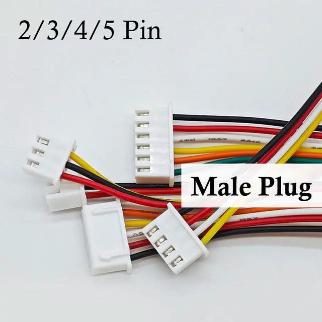 Alt view image 5 of 7 - 20 PCS JST XH 2.54mm 2 3 4 5 Pin Connector, Male and Female Double Connector End with 200mm Extension Cable AWG 26