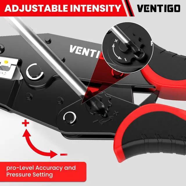 Alt view image 7 of 7 - Crimping Tool for Insulated Wire Connectors, Wire Crimper Tool for AWG 2210 with Adjustable Crimp Force, Quick Release Lever & Ergonomic Handle, Ideal Crimper Tool for Electrical Repairs
