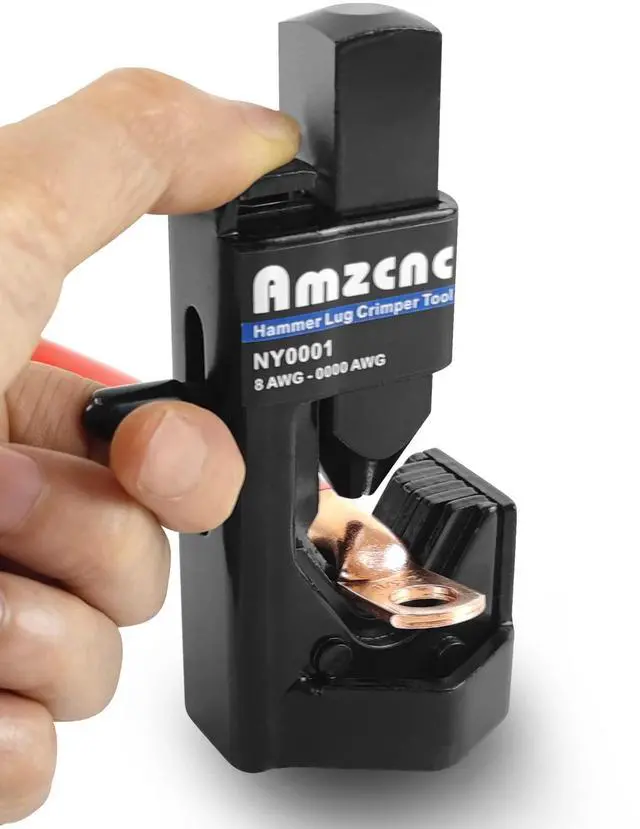 Main image of Hammer Lug Crimper Tool - 0000 AWG Battery and Welding Cables( 8 AWG TO 4/0 Wire Gauge)