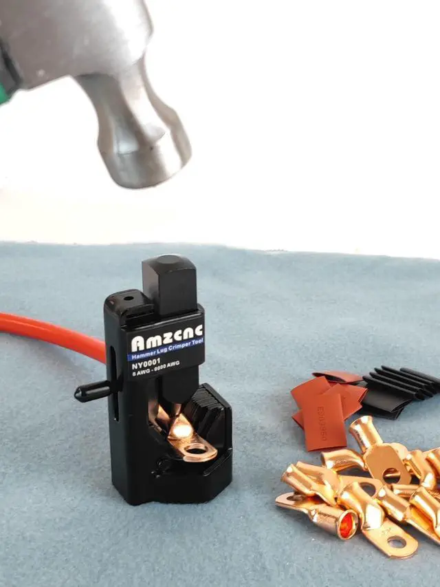 Alt view image 5 of 5 - Hammer Lug Crimper Tool - 0000 AWG Battery and Welding Cables( 8 AWG TO 4/0 Wire Gauge)
