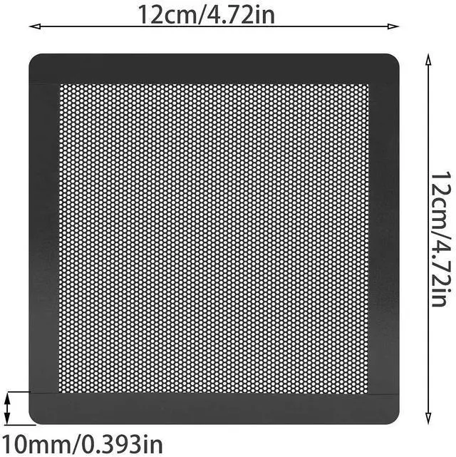 Alt view image 6 of 6 - 120mm Magnetic PC Case Dust Filter, 4 Pack PVC Mesh 0.8mm