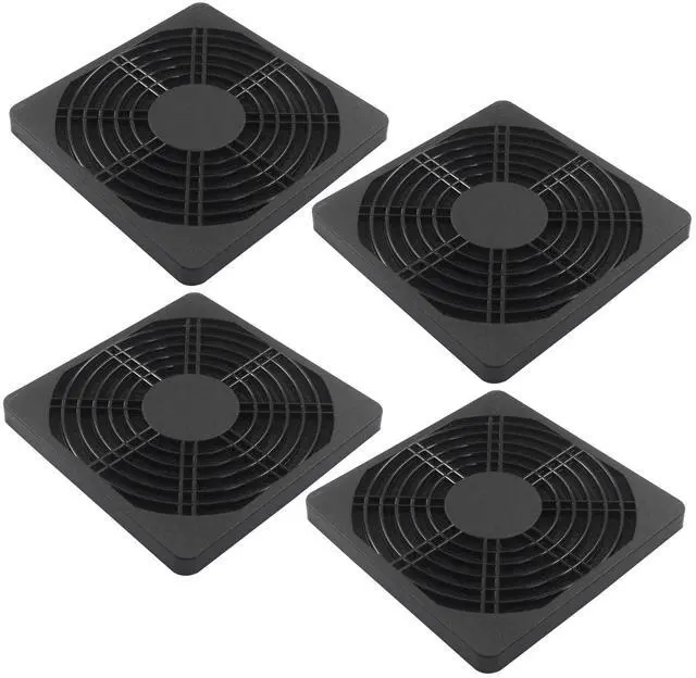 Main image of 4 Pcs 120mm Black Plastic Fan Filter Cover, Mesh Design Dustproof Screen for PC & Server Cases