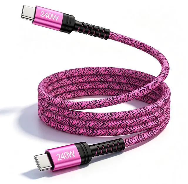 Main image of USB C to USB C Cable, 240W Fast Charging Cord 6FT USB C Cable Type C Charger for Samsung S26 Ultra S25 Edge S25 Plus S25 FE S24 A57 A17 A37 A26 A56 A55,iPhone 17 16 15,iPad Pro,MacBook Pro/Air,CarPlay