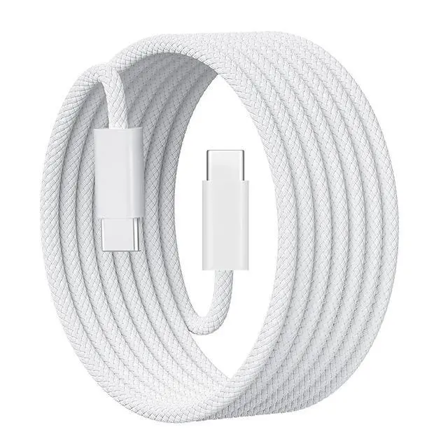 Alt view image 7 of 7 - 6ft IPhone 16/16E/17/17E USB C to USB C Cable, Woven Charger Long Cable for iPhone 17/16/15 Plus/ Pro Max, iPad Air,iPad 10th Gen, Mini 6th, Pro 13/12.9/11 in, Type-c MacBook Pro Fast Charging Cord