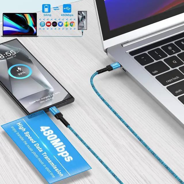 Alt view image 5 of 7 - USB C to USB C Cable for iPhone 17 Charger Cable 10FT 240W Fast iPhone 17e Charging Cord Long USB Type C Charger Cord for iPhone 17 Pro Max 17 Pro Air 16 Pro Max 16e 15 Plus MacBook iPad Samsung S25