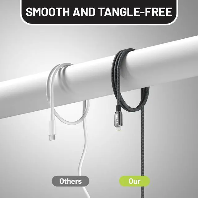Alt view image 3 of 7 - 240W USB C to USB C Cable (6FT/Woven), Type C Charger Fast Charging Cord for iPhone 17/16/15, Nylon Braided C to C Cable Fast Charging for MacBook iPad Samsung S26/S25 Cameras Speakers Earbuds