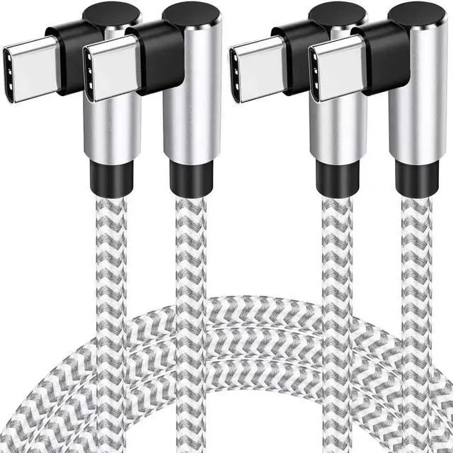 Main image of USB C to USB C Cable, 60W Type C Fast Charging Cable (10 FT, 2Pack), Right Angle Phone Charger for iPhone Air 17/16/15 Series Samsung Galaxy Ultra S25/S24 /S23 Series, Pixel, Switch