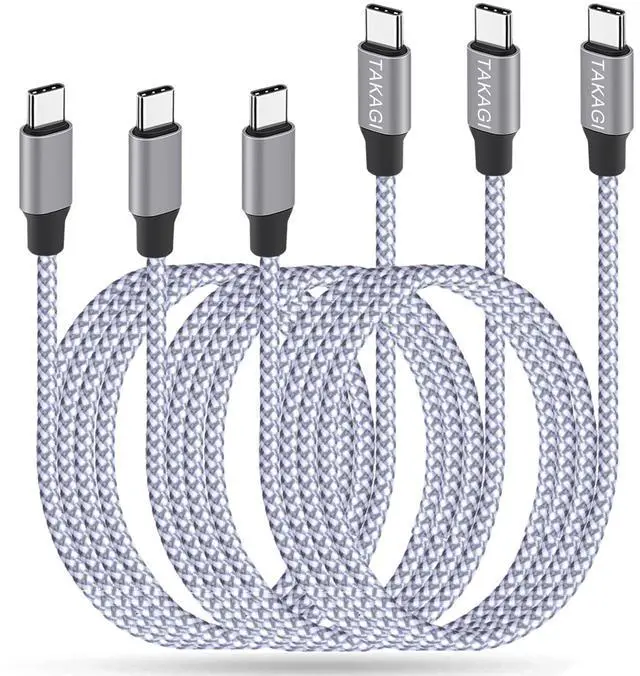 Main image of USB C Cable,for iPhone 17 16 Charger Cord,USB C to USB C Fast Charging braided Nylon 60W 6FT 3Pack Type C SCSI Cable for iPhone 17 Pro Max 16 15,Plus,iPad Mini,Air 5,MacBook,Samsung Galaxy S25,S24,S23