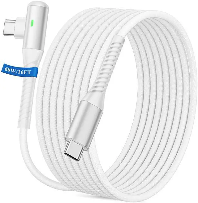 Main image of USB C Cable 16FT Extra Long 60W Fast Charging Outdoor Camping Cord White