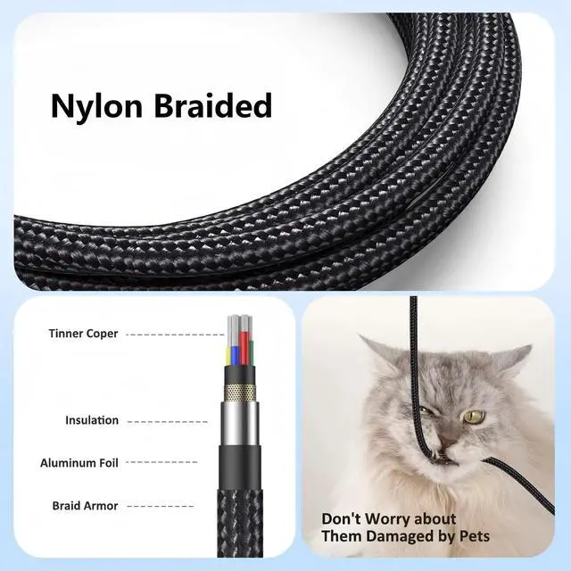 Alt view image 6 of 7 - 140W USB C Cable Cable 15ft, Long Right Angle Type C to C Fast Charging Cord for iPhone16/15 Pro Max, MacBook Pro, MacBook Air, Mac,iPad Pro, Samsung Galaxy S25/S24