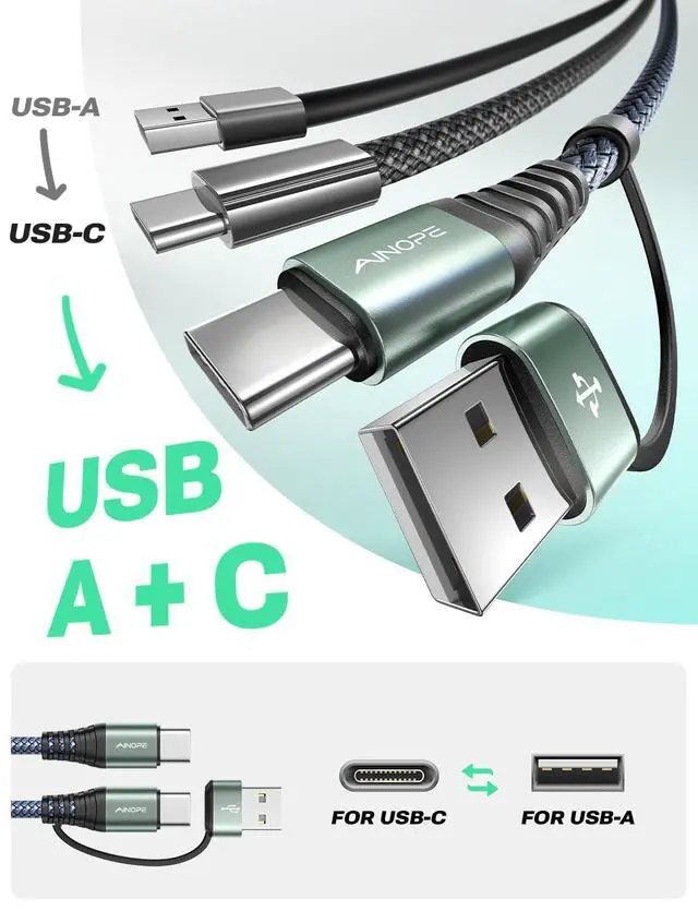Alt view image 3 of 6 - USB C to USB C Cable, 16 FT USB C Cable Fast Charging with USB to USB C Adapter, 60W USB to USBC Cable for iPhone 17 Pro Max Air Type C Cable for iPhone 16/15/14/13/12, Grey
