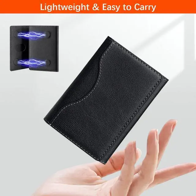 Alt view image 6 of 7 - for Magsafe Wallet with Adjustable Stand, Leather Phone Card holder with 6 Card Slots, Lightweight Magnetic Wallet for iPhone 16/15/14/13/12 Series, Not for iPhone 13/12 Mini (Black)