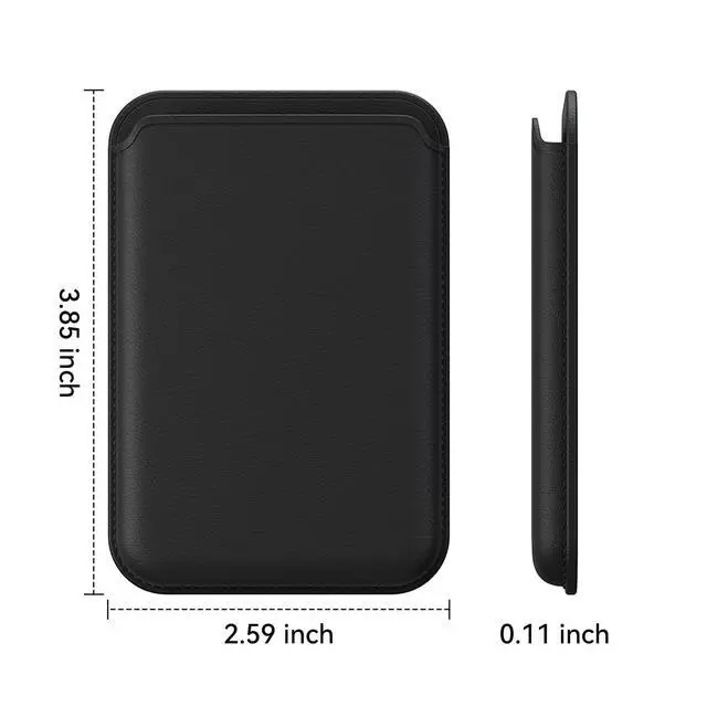 Alt view image 5 of 7 - Stronger Magnetic RFID Leather Mag-Safe Card Holder for iPhone 16 Series, Mag-Safe Accessories Stick on Series of iPhone 17/16/15/14/13/12 and Pro/Promax, Black