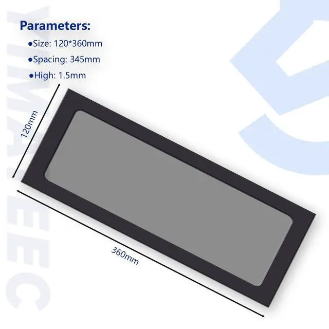 Alt view image 4 of 5 - Dust Filter PC 360mm for Computer Cooler Fan/PSU/Routers Nylon 80 Mesh, Magnetic Dust Filter PC Dust Cover Mesh Dustproof Computer Fan Filter Grills (Nylon, 120x360mm, 2pcs, Black)