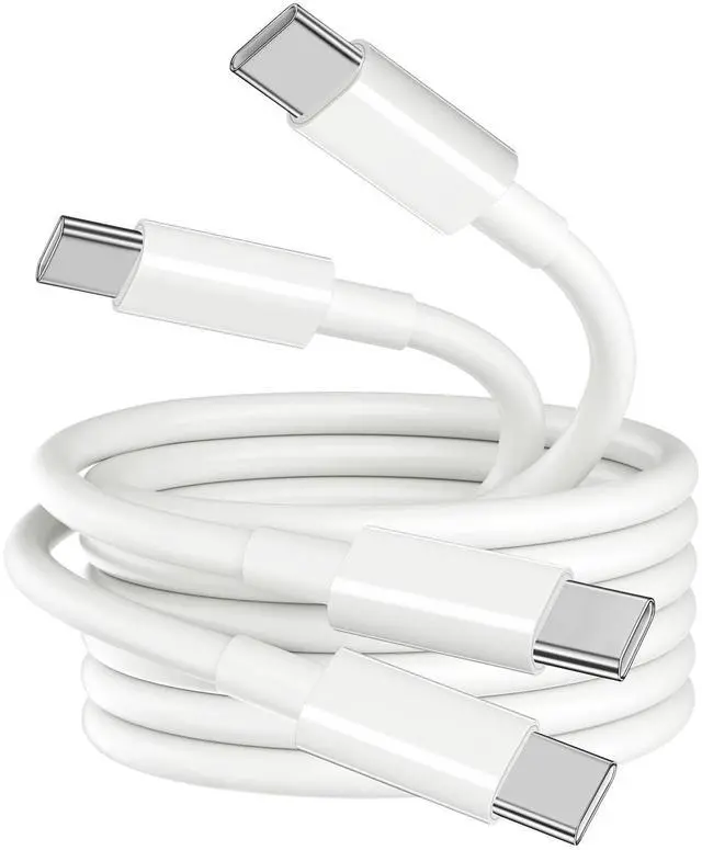 Main image of USB C to USB C Cable 100W 6FT 2-Pack, PD Fast Charging Type-C Cord for MacBook Pro/Air, iPad Pro, iPhone 15/16/17 Series, Samsung Galaxy, Laptop and More