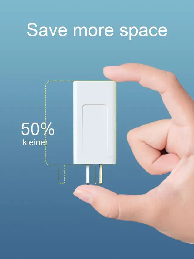 Alt view image 4 of 6 - 65W USB C Charger, 3-Port PD Fast Charger Block Compact USB-C Power Adapter, for MacBook Pro/Air, iPhone 16/15/14, iPad Pro/Air, Galaxy, Steam Deck, Dell XPS 13 & More (White, with Cable)