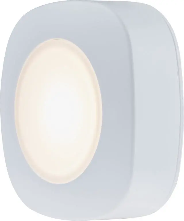 Alt view image 2 of 6 - LED Tap Light, Battery Operated Stick-On Lights, White, Wireless Portable, Ideal for Under Cabinet Lighting and Closets 37107 (2 Pack)