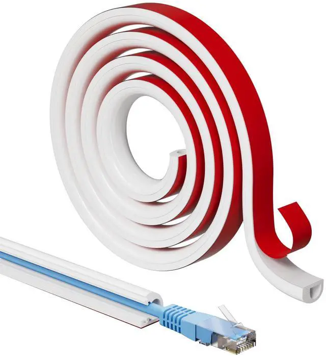 Main image of 39Cord Hider for Wall Mounted TV,Adhesive One-Cord Cable Hider for Wall,Cord Covers Raceway Kit for Wires Hider Along Wall,Flexible Silicone Cable Concealer for Home Office,W 0.54× H 0.39