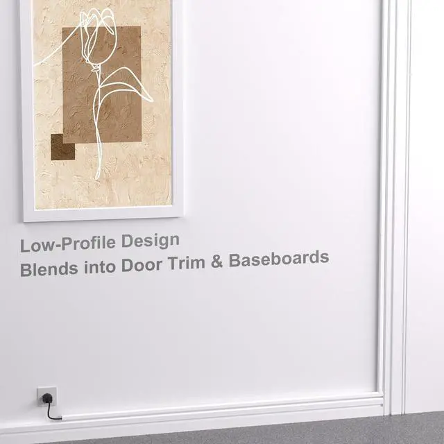 Alt view image 4 of 6 - 85in Cord Covers for Wires on Wall, 1 Mini Cord Hider Wall, Self-Adhesive Wire Covers for Cords, Paintable TV Cable Hider Cable Management Kit, 6X L14.2in, W0.46in H0.3in, CMR05 Beige