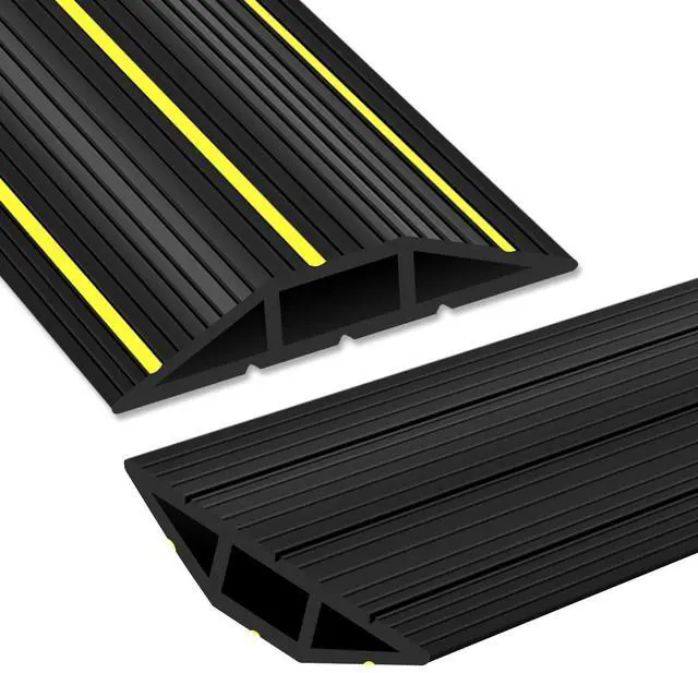 Main image of 3 Ft Floor Cord Cover, Cord Covers for Wires on Floor, Heavy Duty Extension Cable Protector, 3 Channel Cable Management for Home Office or Outdoor Settings