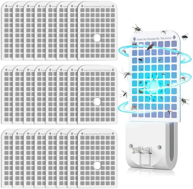 Main image of 25 Pack Flying Insect Trap Refill Compatible with DFAGIE GS6 Fly Trap Indoor, Sticky Glue Cards, Plug-in Bug Catcher Refills, Glue Boards Refill for Bug Mosquito Gnat Moths Fruit Fly Trap