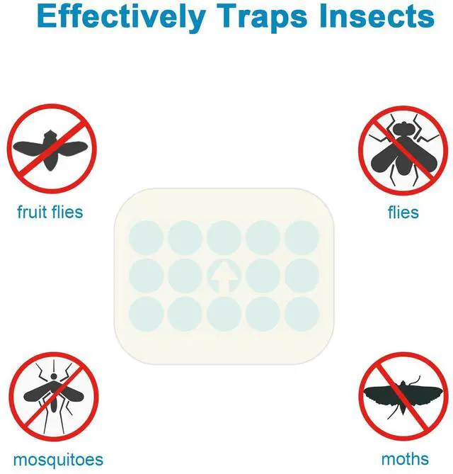 Alt view image 3 of 7 - 10 Pcs Refill Glue Cards Replacement Sticky Cards for Flying Insect Trap Indoor Plug-in Bug Catcher Zapper Light