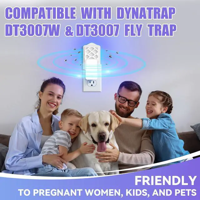 Alt view image 2 of 7 - 25 Pack Glue Card Refills Compatible with Dynatrap DT3007 and DT3007W Indoor Flying Insect Trap, 23007 Replacement Sticky Cards Refill for Bug Mosquito Gnat Moths Fruit Fly Trap