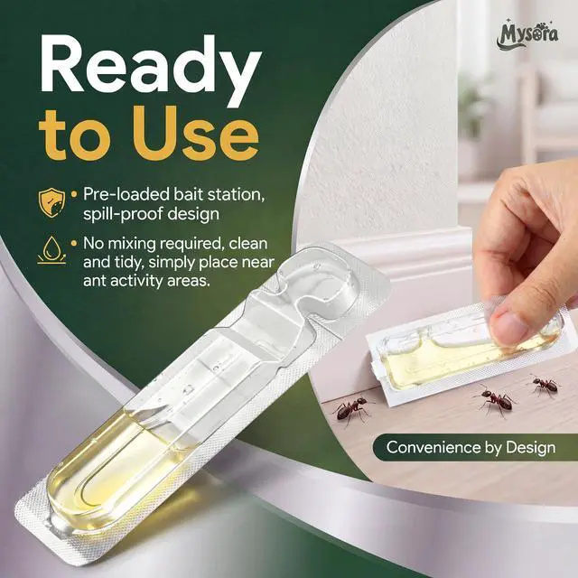 Alt view image 5 of 7 - 12 Count Liquid Ant Bait Stations, Spill-Resistant Indoor Ant Bait System for Common Household Ants, Ready-to-Use Ants Traps for Home, Kitchen, Bathroom & Office