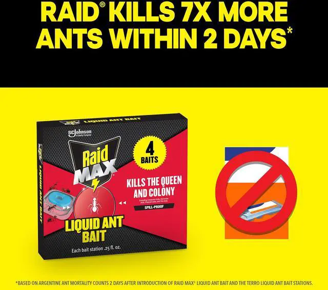 Alt view image 3 of 7 - MAX Liquid Ant Bait - Ant Traps Indoor and Outdoor Use Insect Repellent & Pest Control That Kills Ants Where They Breed - 12 Count