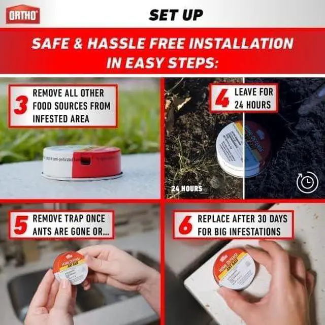 Alt view image 6 of 7 - Ant Traps Indoor by Home Defense 4pk- Metallic & Adhesive Ant Killer Indoor & Ant Killer Outdoor - Ant Trap