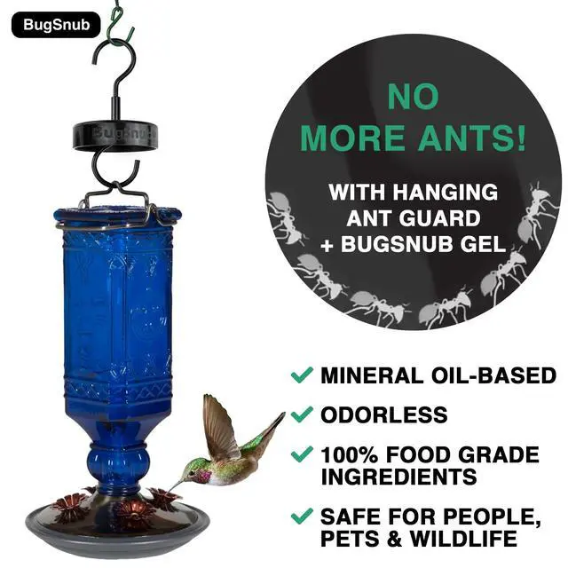 Alt view image 3 of 7 - Hanging Ant Guard (1-pack)- Waterless Ant Defense for Hummingbird Nectar Feeders, Unique Upside-down Design, No Liquid Moat, Metal Hooks