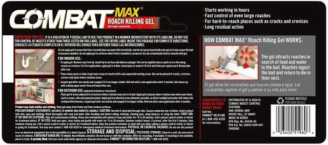 Alt view image 6 of 6 - Max Roach Killing Gel for Indoor and Outdoor Use, 1 Syringe, 2.1 Ounce (Pack of 1)
