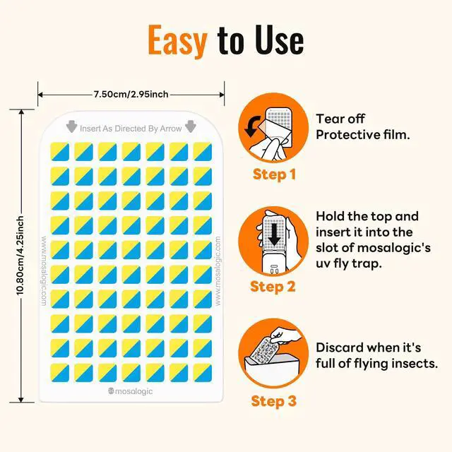 Alt view image 4 of 7 - Sticky Card Plug Refill Replacement Glue Cards for Flying Insect Trap Indoor-10pack (No Device)