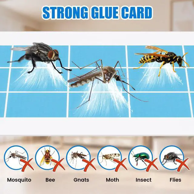 Alt view image 3 of 7 - 30 Pack UV Flying Insect Trap Refill Compatible with Shieldeck Sticky Card Plug Refill Replacement Glue Boards for Insect Bug Mosquito Gnat Indoors (No Device)