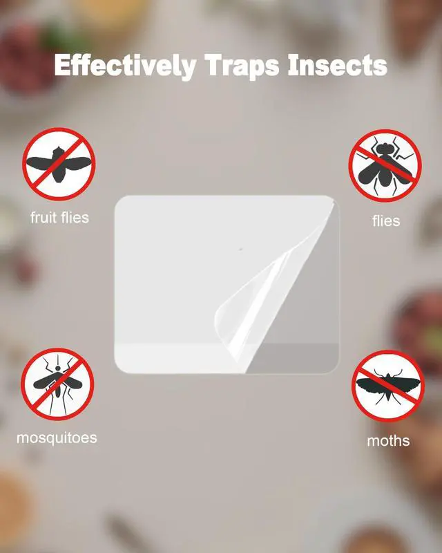 Alt view image 3 of 7 - 40 Pack Refill Glue Boards Compatible with LFSYS Fruit Fly Traps for Indoors, Sticky Card Refills for LFSYS Plug-in UV Light Fly Trap