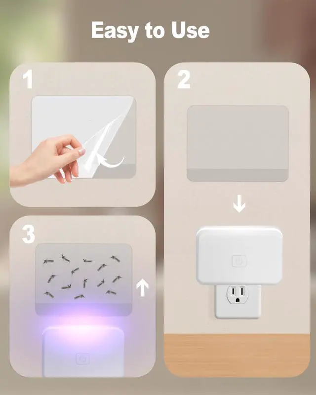 Alt view image 5 of 7 - 40 Pack Refill Glue Boards Compatible with LFSYS Fruit Fly Traps for Indoors, Sticky Card Refills for LFSYS Plug-in UV Light Fly Trap