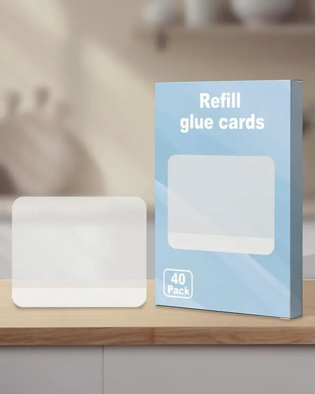 Alt view image 7 of 7 - 40 Pack Refill Glue Boards Compatible with LFSYS Fruit Fly Traps for Indoors, Sticky Card Refills for LFSYS Plug-in UV Light Fly Trap