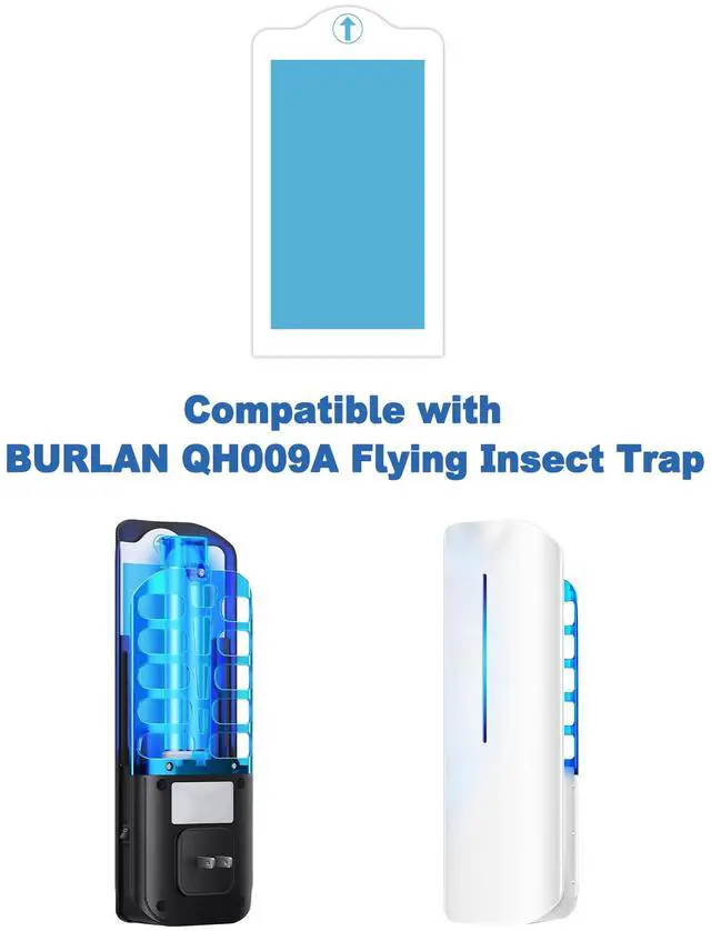 Alt view image 2 of 7 - 48 Pcs Refill Glue Cards for BURLAN QH009A and wdoog Flying Insect Trap Refill, Replacement Sticky Glue Boards for Fruit Fly Trap Plug-in Indoor for Home
